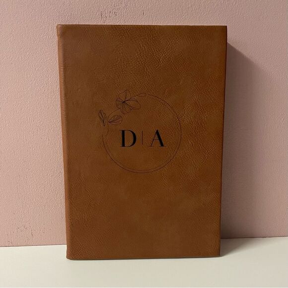 Brown Floral Initial Journal NWOT - Picture 2 of 6